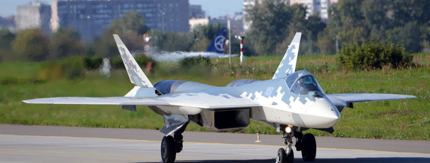 Der russische Stealth-Fighter Sukhoi Su-57. Auf der MAKS 2019 wurde erstmals die Exportversion Su-57E vorgestellt. Foto MAKS Aerosalon